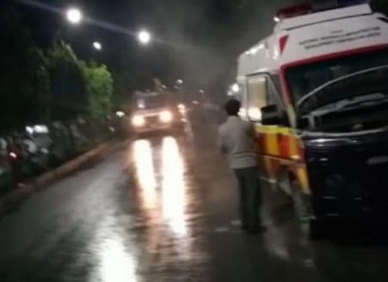 Fire on Ambulance has spread intense panic in Teliamura